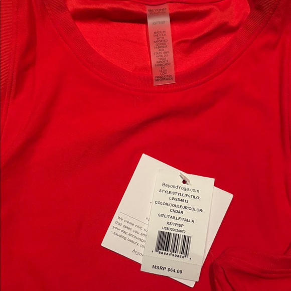 Beyond Yoga Featherweight Rebalance Tank Candy Apple Red XS - Picture 4 of 5